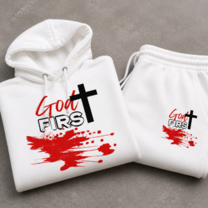 Men Hoodie & Sweatpant (white)