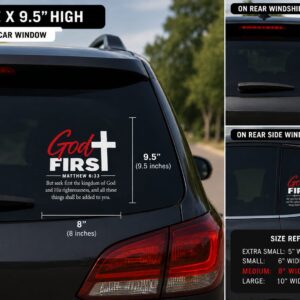 God FIRS Car Window Decal