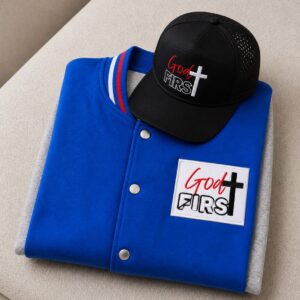 Blue Varsity Jacket & Hat Combo